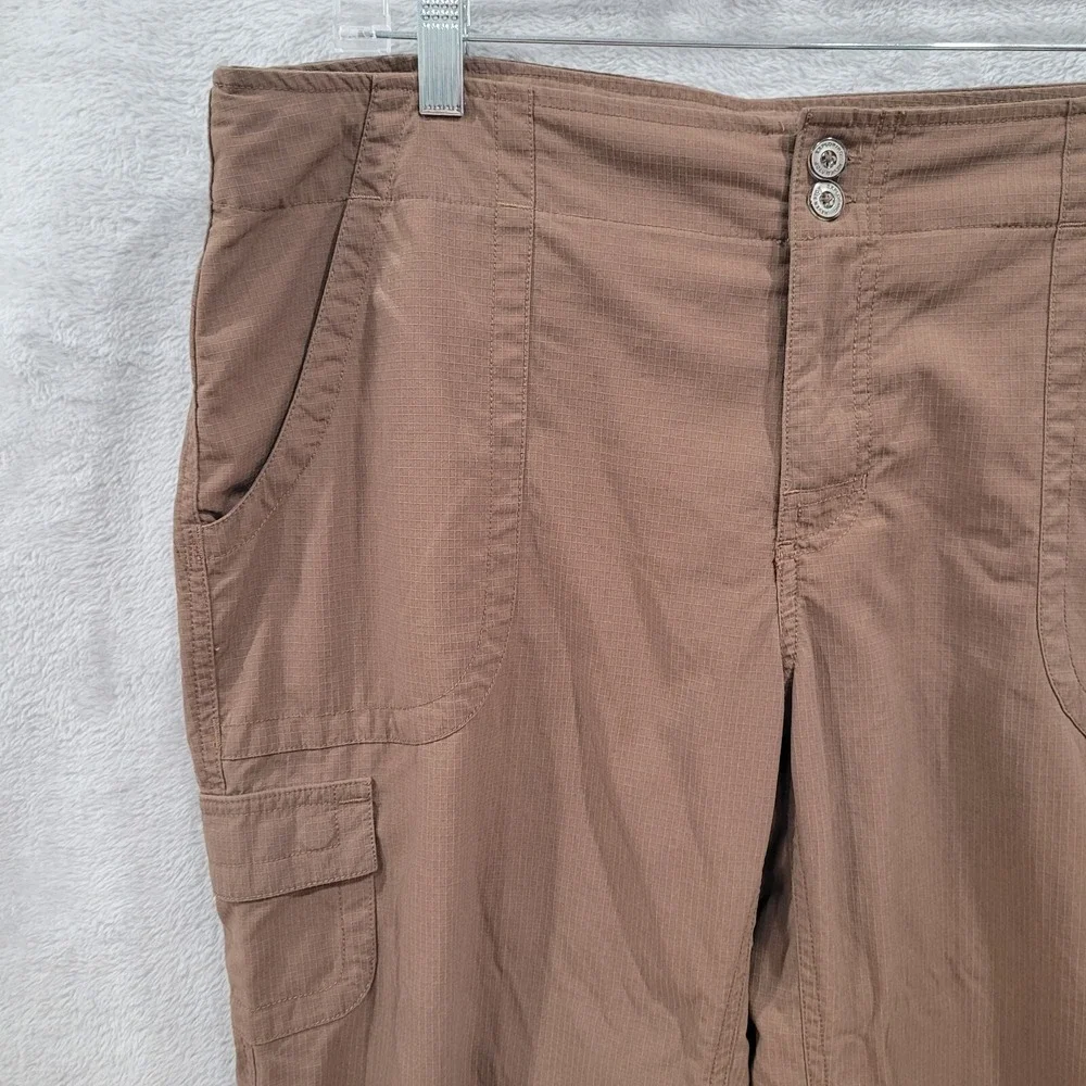 The North Face Capri‎ Pants Women's 12 Brown Cargo Hiking Drawstring